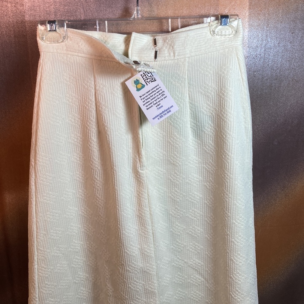 Vintage 70’s cream double knit top & long skirt 38” chest 26” waist 116 - Picture 4 of 5